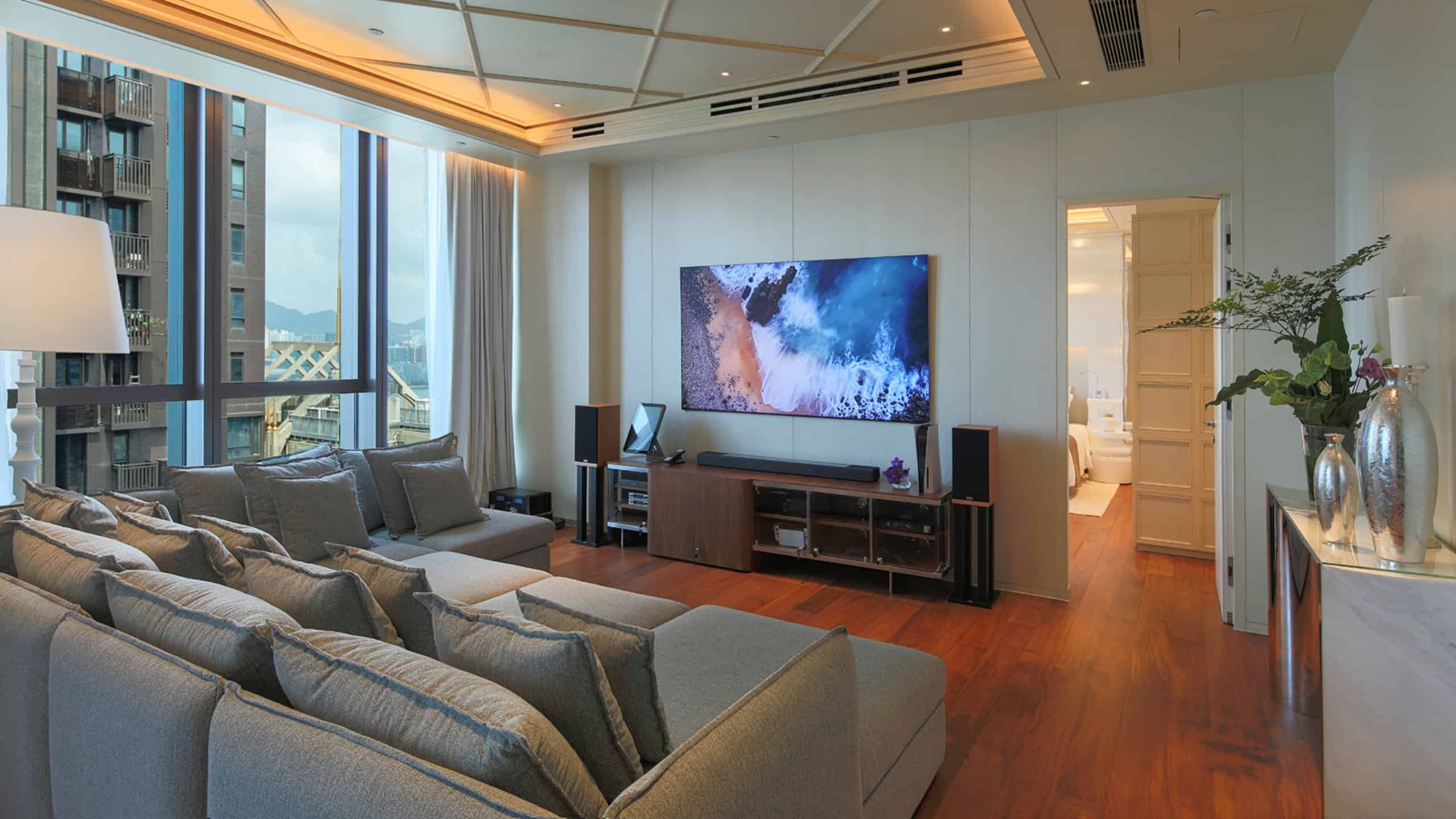 Mira Moon Penthouse Suite Living Room Entertainment
